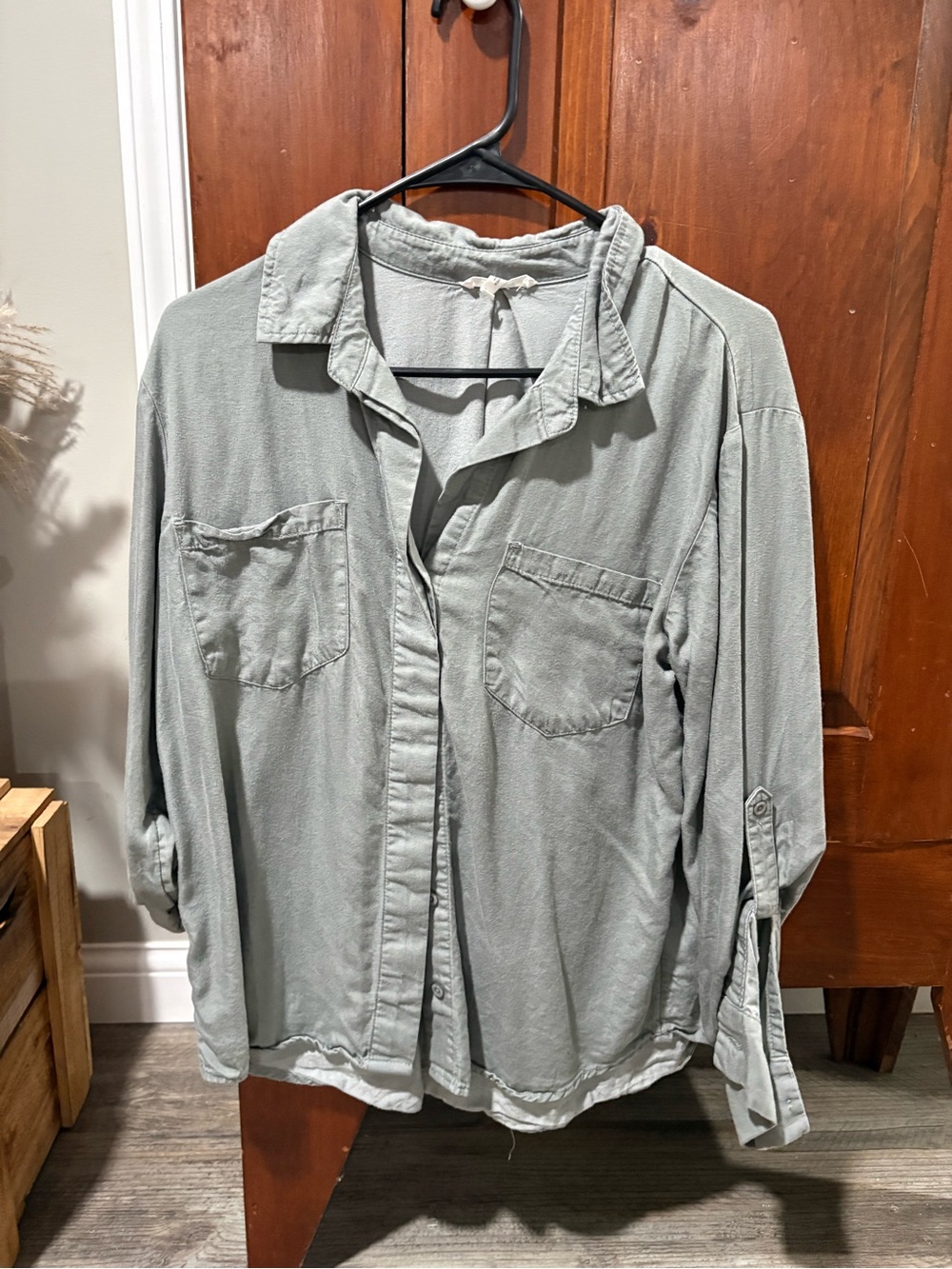 Maurice’s Relaxed Light bluish   women’s Button-Down Shirt